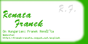 renata franek business card